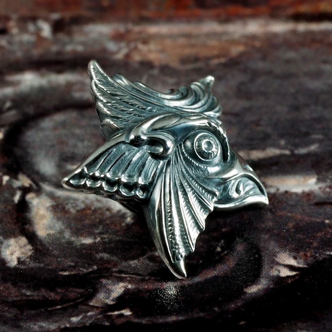 シルバーバッジセット 星と葉のデザイン 警察 レプリカ シルバーバッジ