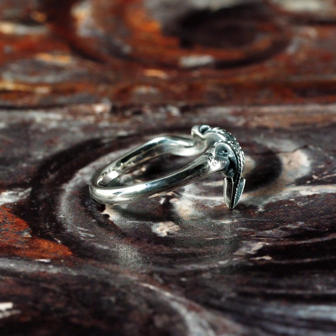 新品 hyde着 スマックエンジニア スカルボーンピアス ガンダ lgb if インダストリアル ブラック 16G スネイク 蛇 ロングバーベル